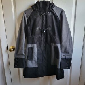 Yoki Black & Gray Winter Coat Size XL in Junior's